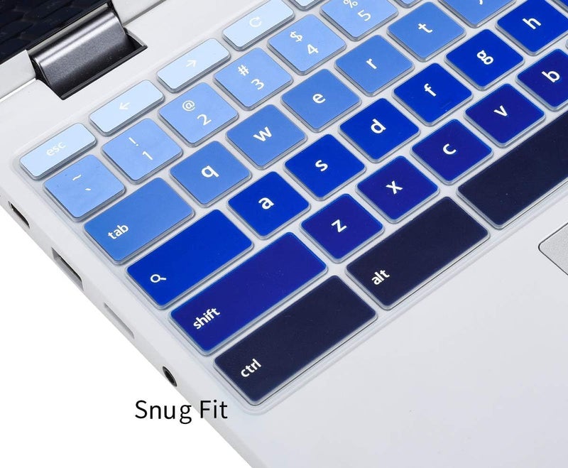 CaseBuy Keyboard Cover for Lenovo Chromebook Flex 3 11"/IdeaPad Flex 3 11.6"/Chromebook N20 N21 N22 N23 100e 300e 500e 11.6" /N42 N42-20 14 inch, Gradual Blue - Image 4